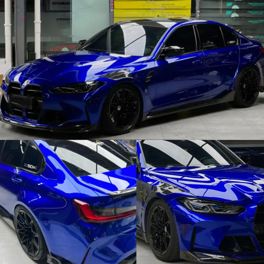 KDPPF USA Quality Installation-Friendly Color Changing TPU PPF Fade Proof Invisible Not Leave Glue Blue Car Wrap