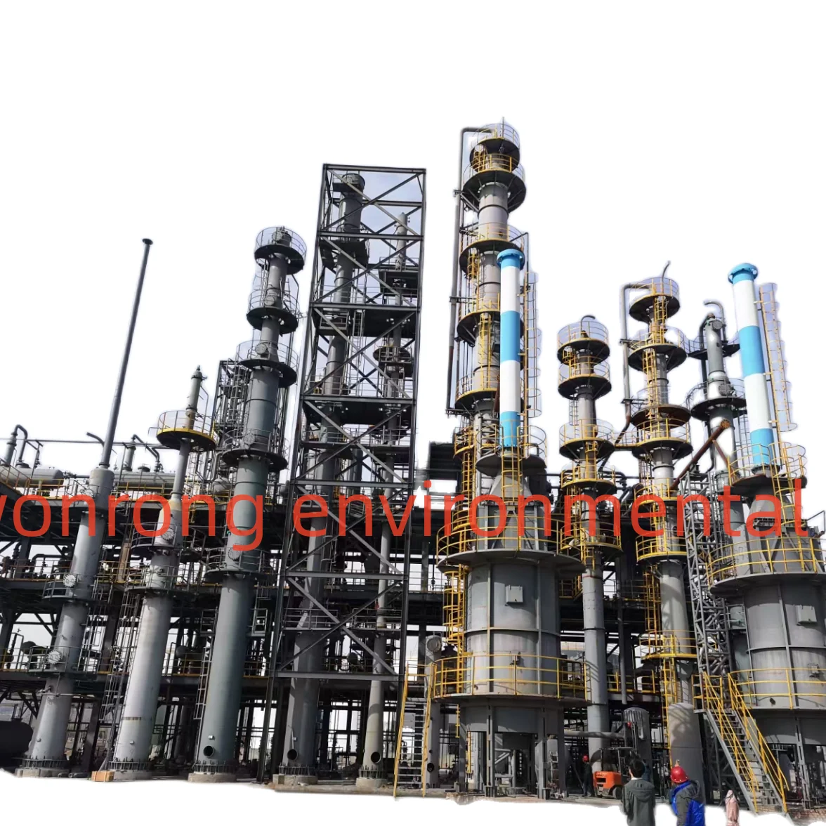 High efficiency thin film evaporator used Black oil distillation plant waste oil refinery diesel base oil recycling machine
