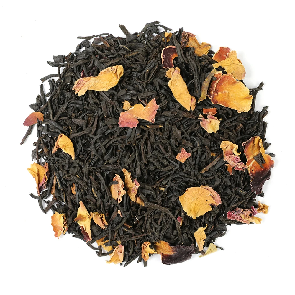 Wholesale Dried Rose Flavored Black Tea Loose Black Tea for beauty drink