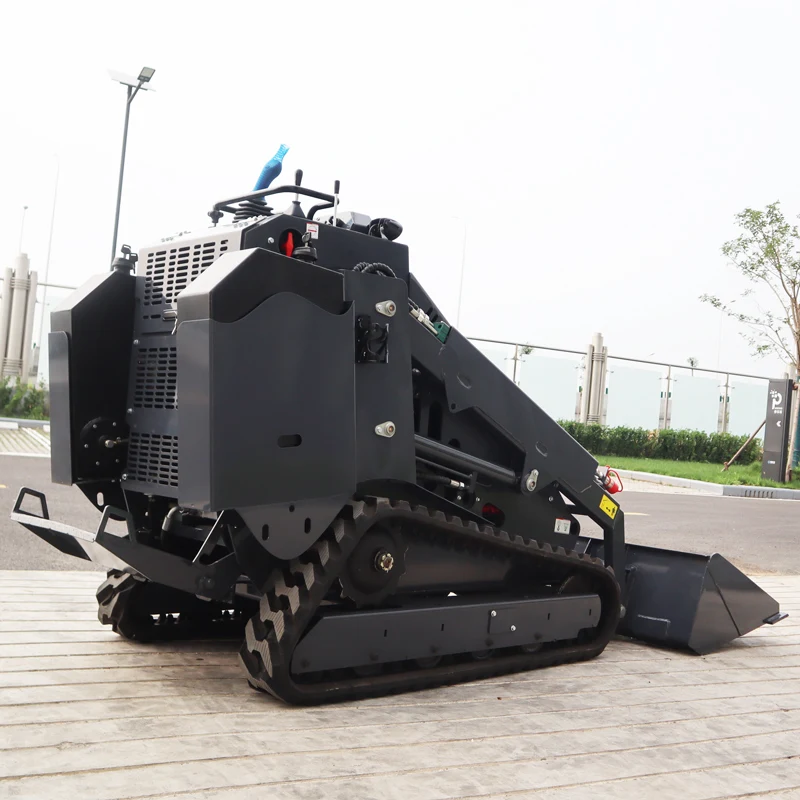 FREE SHIPPING!! EPA Euro 5 Walk Behind Mini Skid Steer Loader Crawler Skid Steer Loader With Bucket