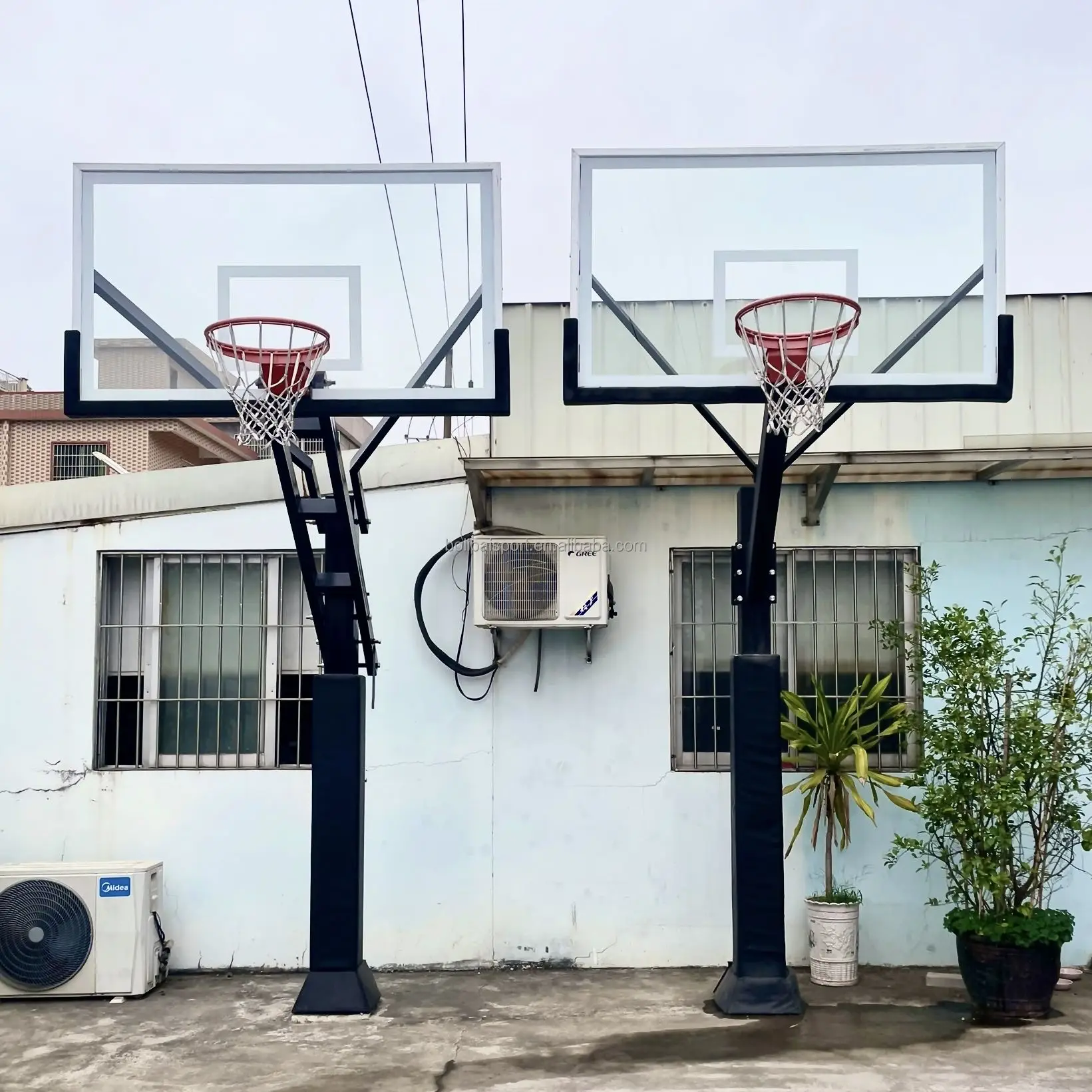 Professional InGround basketball hoop outdoor basketball hoop stands with backboard