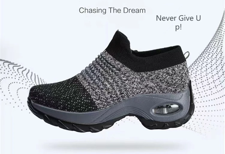 Women's Shoes Air Cushion Flying Woven Sports Shoes Foot Socks Shoes Sneakers EVA PVC Overseas Hot Style Sale Large Size OEM