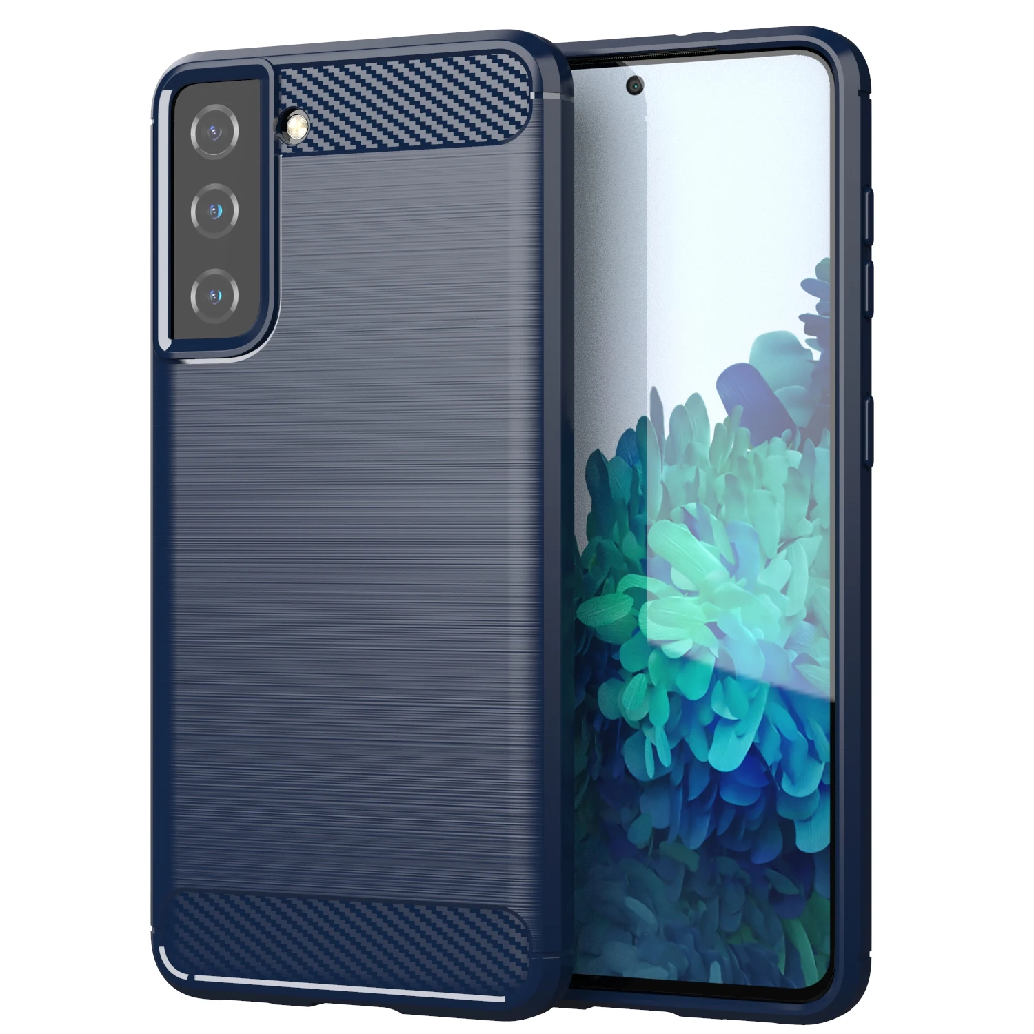  Чехол из углеродного волокна для samsung S21 мягкий чехол ТПУ мобильного телефона Samsung Galaxy ultra fe задняя