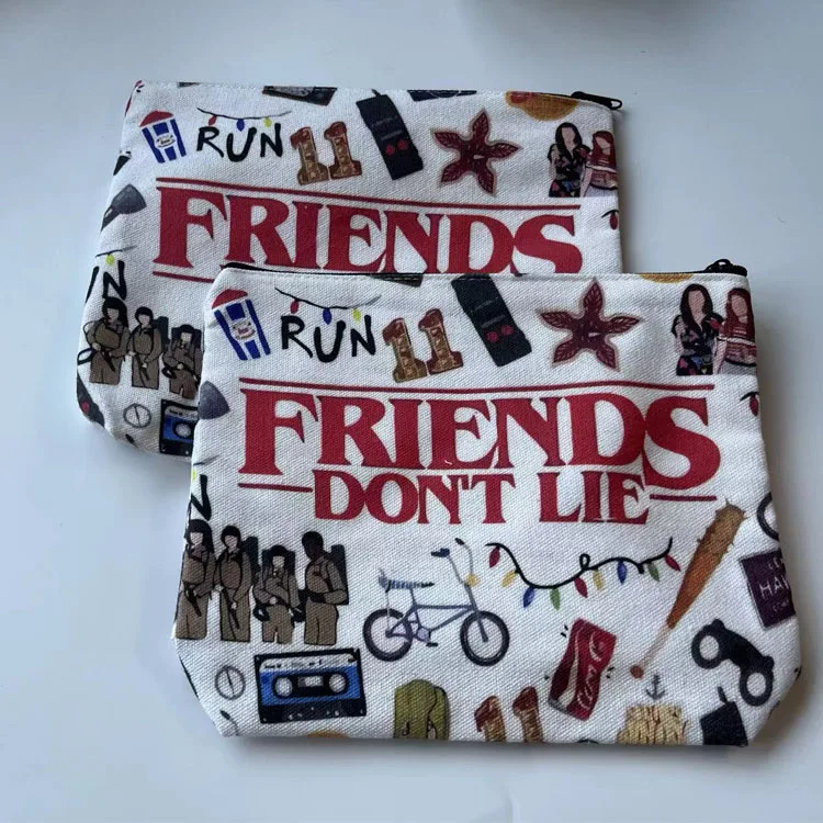 Low MOQ Full Print Custom Design Canvas Makeup Bag Travel Storage Pouch Private Cosmetic Bag