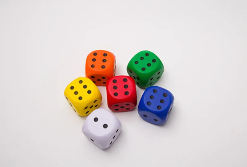 New 6CM PU Game Dice Toy, Have 6 colors to choose