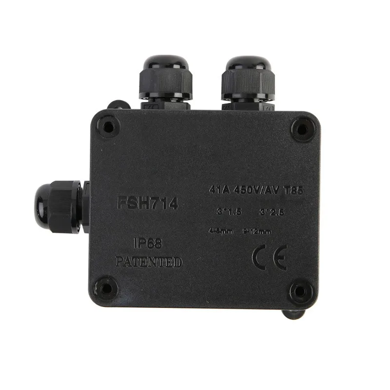 F714 Junction Box IP65 IP66 3 Way Plastic Waterproof Electrical Junction Box with Terminal Block
