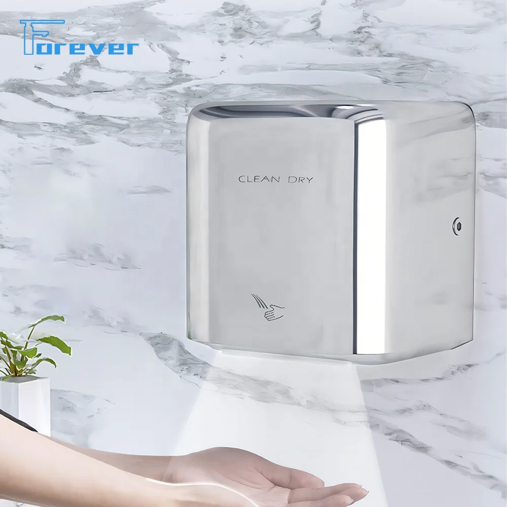 Commercial quality 304 Stainless steel High Speed Induction Hand Dryer with HEPA Filter Wall mounted Dry Hands for Toilet