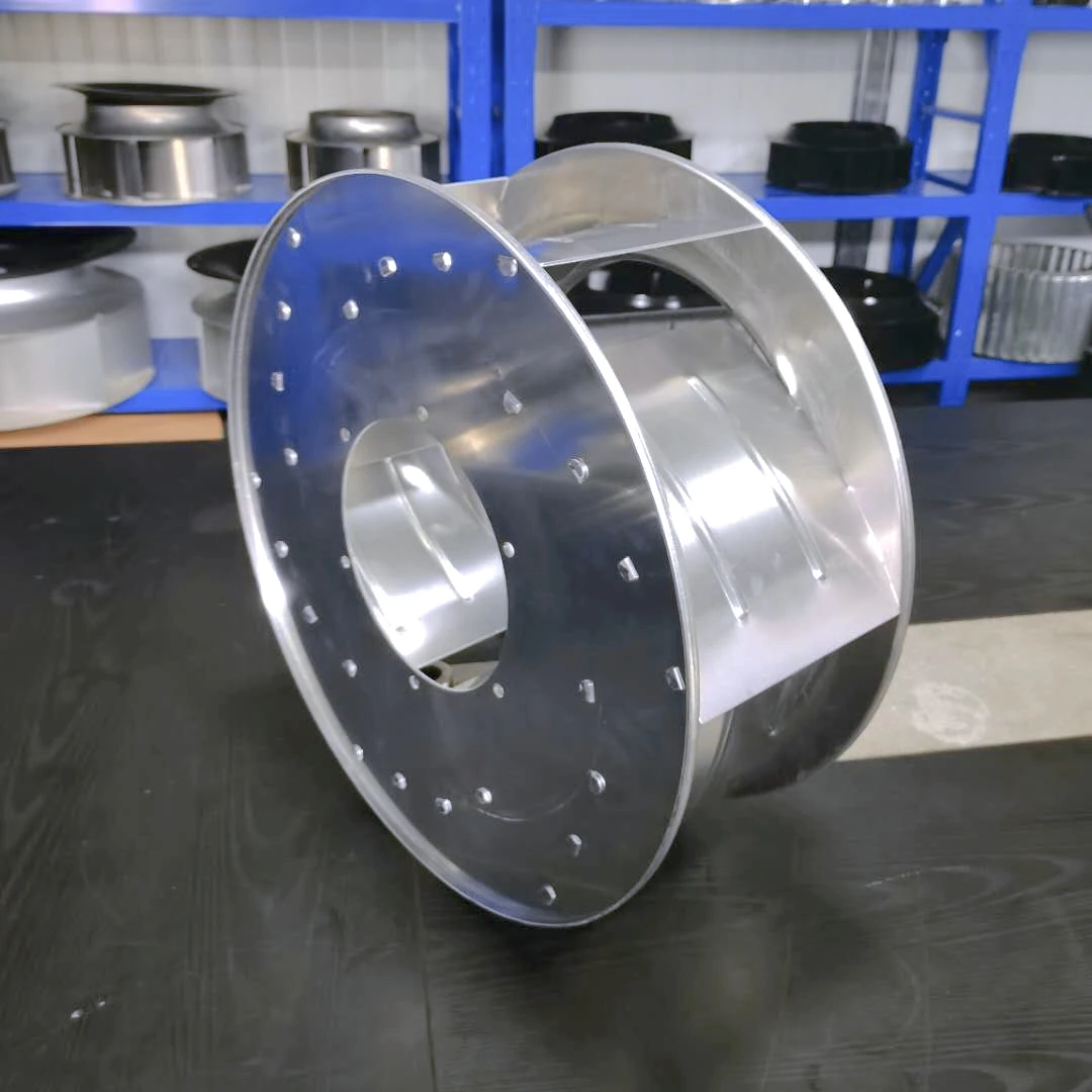 Aluminum FFU Impeller Ventilation Fan Impeller Diameter 400mm Fan Blower Wheel