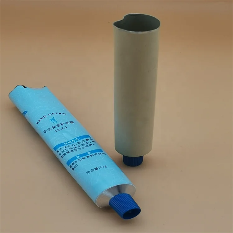 100ml 250 ml Empty labeling collapsible aluminum cosmetic hand Cream Packaging Tube  With Lid
