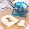 Food grade different plastic sandwich mold cookie cutters baking bread food mold mini cute cartoon cake mold