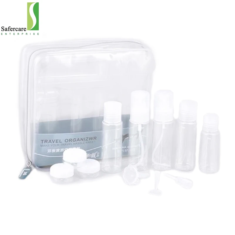 Welcome to purchase manufacturers to directly sell the super practical plastic cosmetic bottle Mini China Safercare travel suit
