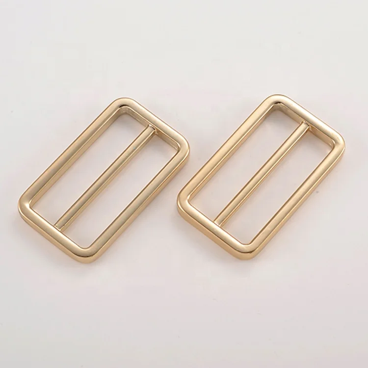 Custom Zinc alloy Slide adjuster metal buckle 38mm	Tri glide slider buckle Ribbon slider buckles