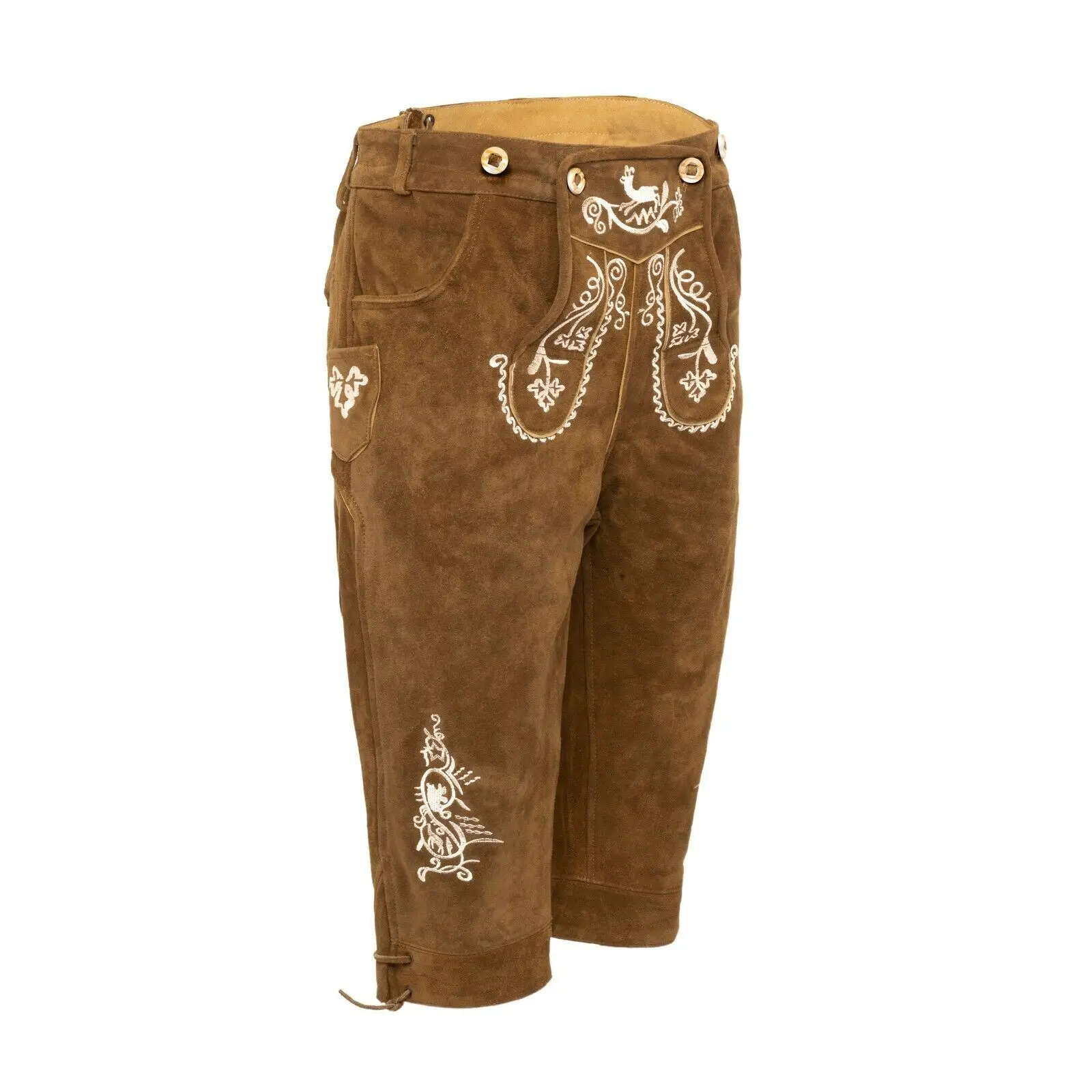 Bavarian Short Trachten Lederhosen Bundhosen Traditional German Leather Shorts