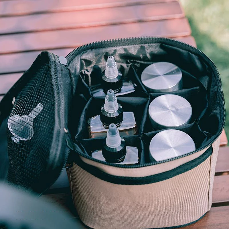 Outdoor Seasoning Bottle Portable Kitchen Seasoning Box Picnic Solid Liquid BBQ Seasoning Jar Set BBQ Utensils