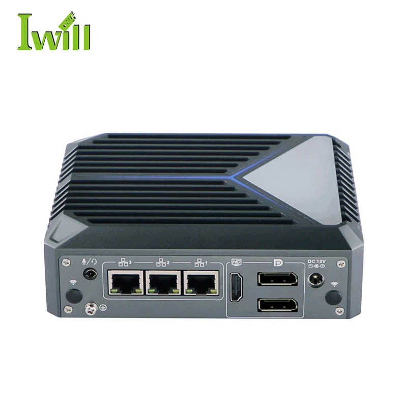 Безвентиляторный промышленный компьютер Cere-lon J6412 CPU 4G/5G LTE WiFi Win11 DP небольшой форм-фактор ПК Встроенный