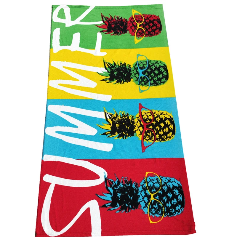 Custom Soft Microfiber Sublimated Digital Beach Towel Printed Logo Sport Bath Towel Colorful Personalized Beach Towel