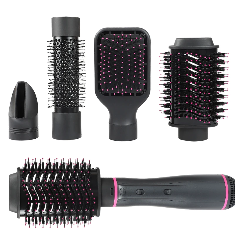 brush straightener comb 4 In1 Hair Styler Tool Hair Straightening Brush Styling Hot Air Brush Hair Dryer rotating curling iron