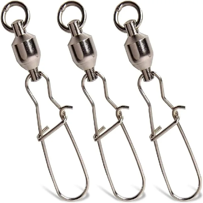 High quality Stainless Steel Ball bearing swivel with nice snap fishing connectors Accessories for saltwater and freshwater.