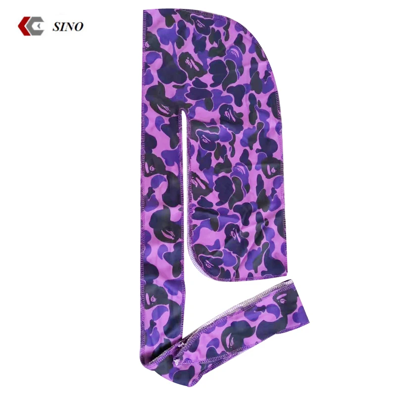 
High quality Factory direct sale printed stretch durag hot sale spandex durag hair scarf ethnic custom bandana pirate hat OEM 