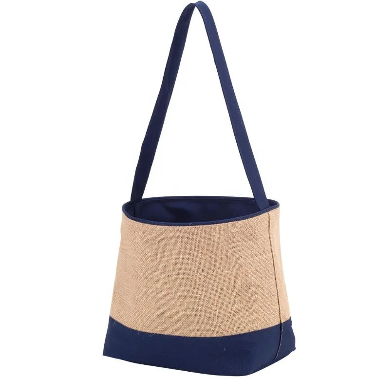 CFP G273 RTS Easter Gift Tote Blank Burlap Easter Basket