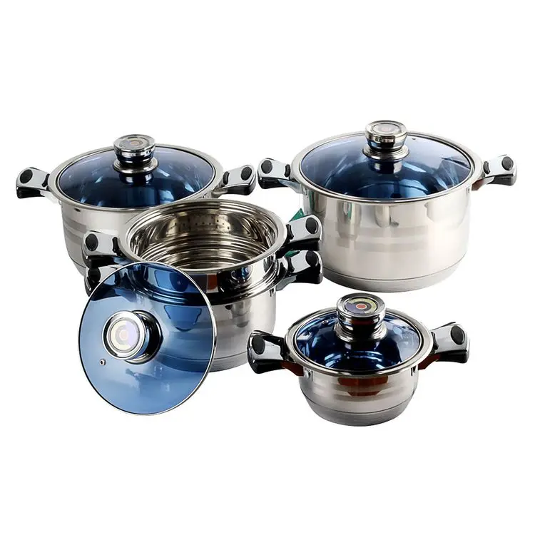 Wholesale Stainless Steel Pots And Pans Non-Stick Kitchen Accessories Induction Cookware Sets 23-Piece