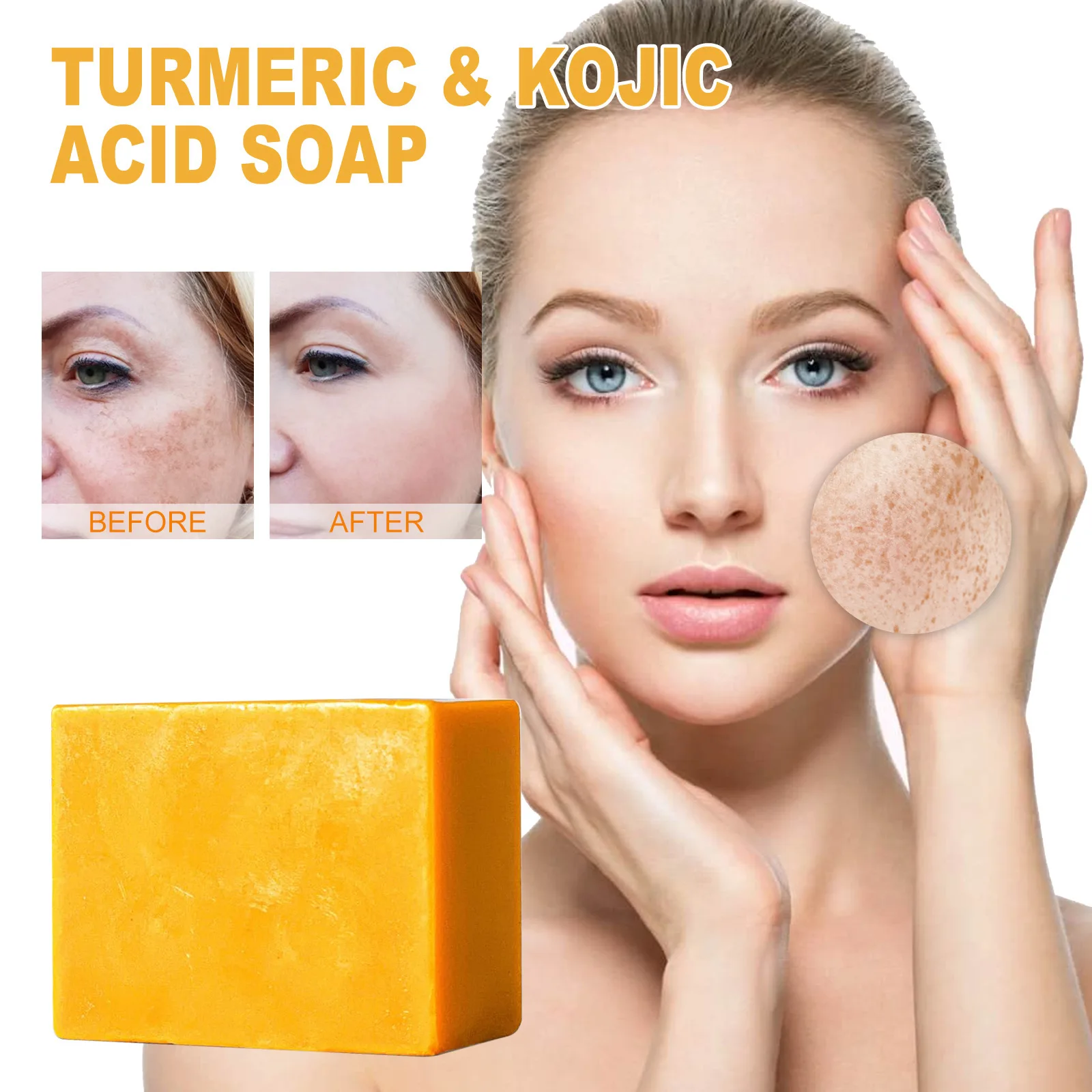 EELHOE Wholesale Gentle Cleansing, Facial Fade Spot Brightening Skin Brightening Moisturizing Curcuma Acid Soap