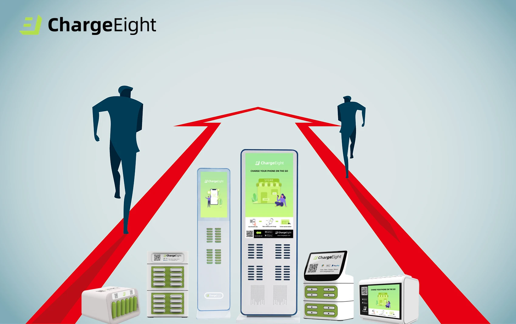 Mobile Phone Power Banks Rental Charging Station 8 Slots Power Bank Station with Screen