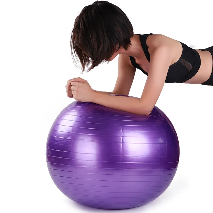 
Customizable Pvc 75cm Eco Friendly Rainbow Yoga Balance Ball With Pump 