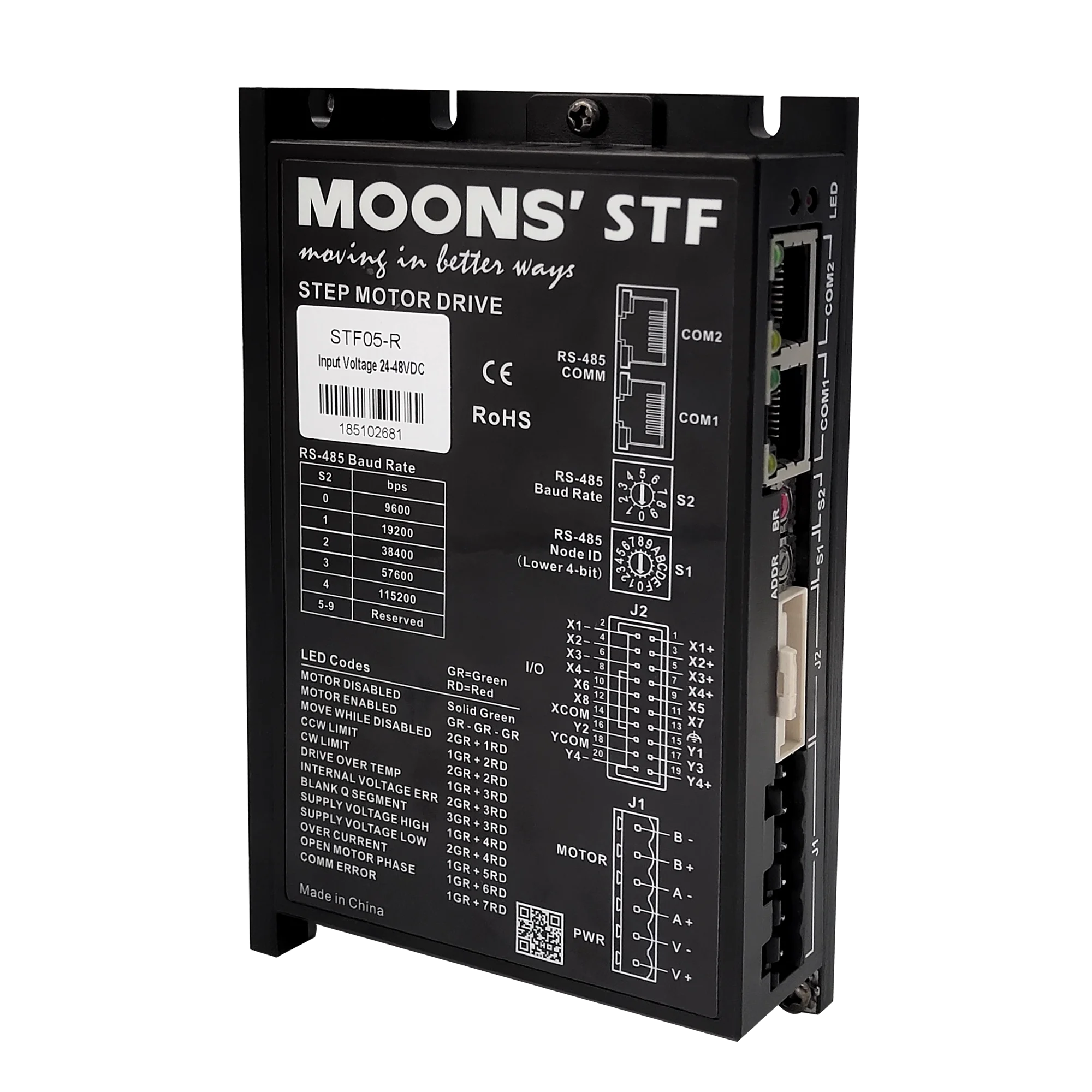 Лун STF05-R DC 24-48V 5A RS-485 Modbus Драйвер шагового двигателя для Нема 17 (Национальная ассоциация владельцев электротехнических предприятий 23 24 шаговый