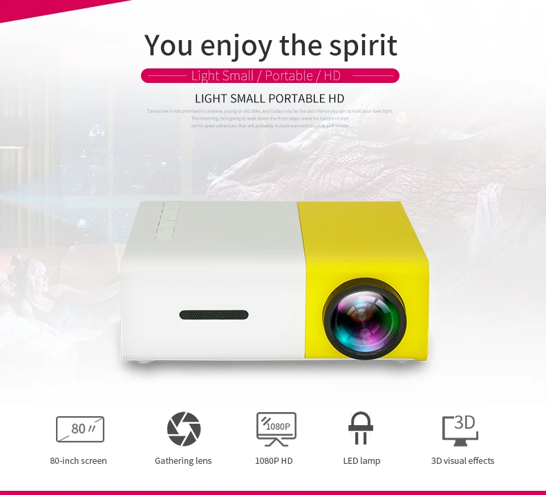  Горячая продажа портативный мобильный телефон 4k проектор 600 люмен HD 1080P ЖК-экран Led мини