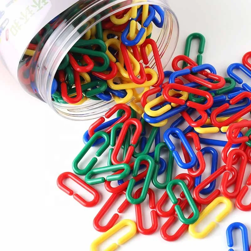 Game counting plastic chain links toy for kids PP link educational toy