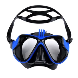 Anti-Fog Anti-Leak Soft Silicone Diving Equipment Freediving swimming googles,camera mount snorkeling diving Masks