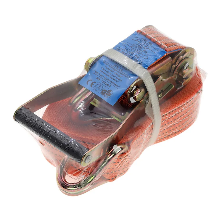 Factory cheap price 2inch 50mm PP tie down straps ratchet truck loading cargo lashing belt ratchet straps