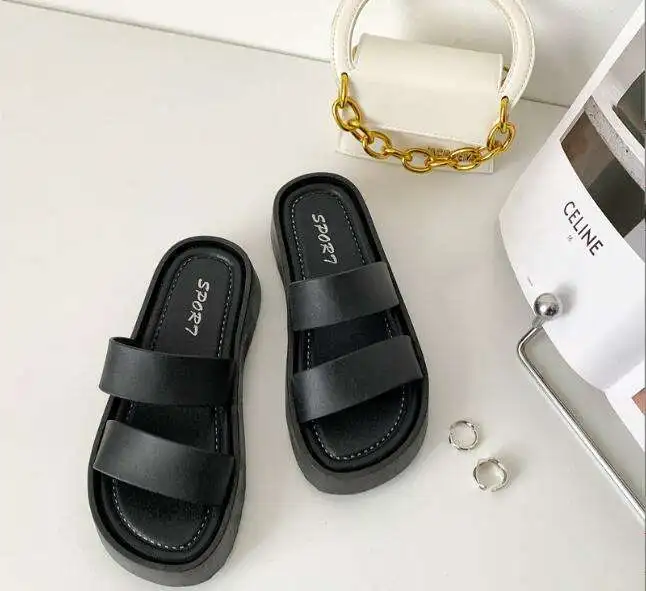 2024 NEW MZ  Summer Beach Flat Ladies two band Slippers and Sandals New Design Slide Slippers for Women Outdoor Slippers