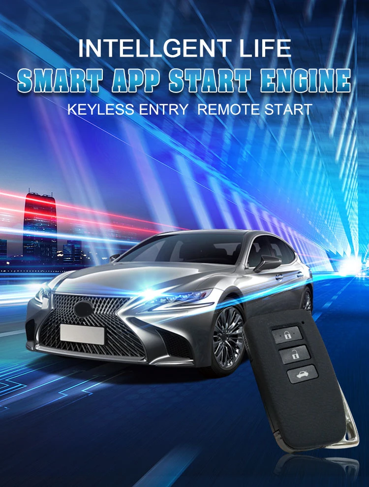 Manufacturer OVI: Phone App Remote Start Car Keyless Entry Push Start System Car Alarms  Security System with Anti-Theft