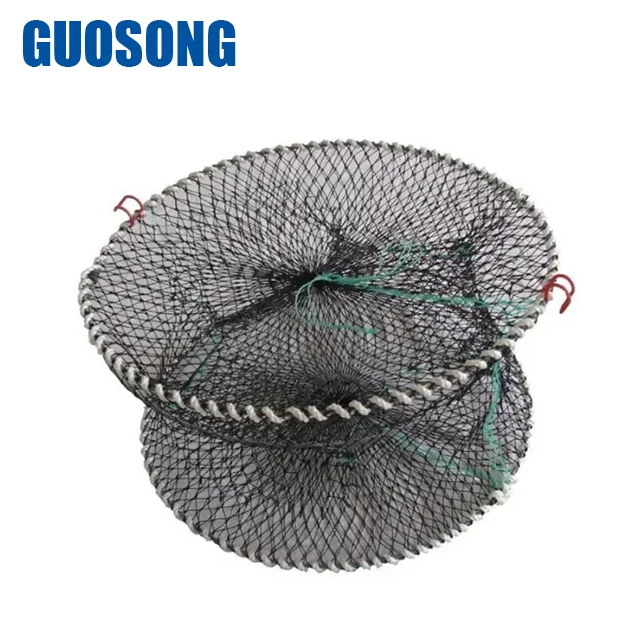 Guosong High Quality 40cm/45cm/50cm/60cm Plastic Mud Floating Fishing Breeding Shrimp Crab Trap Tackle