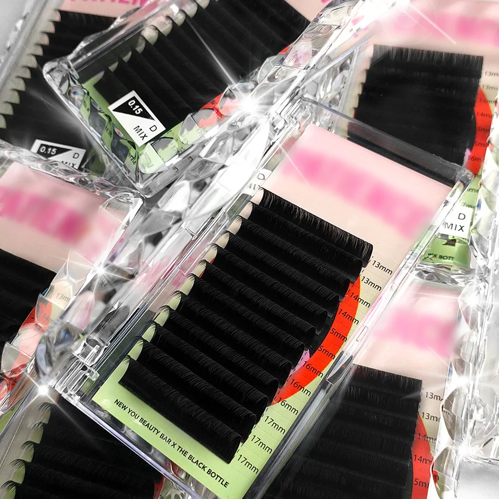 Wholesale Classical russia volume eyelash extension supply hybrid eye lash extensions volume individual lash trays private label
