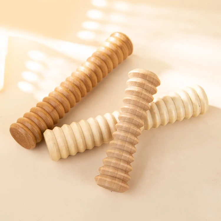 Gloway Natural Wooden Foot Massager Acupressure Reflexology Massage Roller Foot Massage Stick For Relaxation And Stress Relief