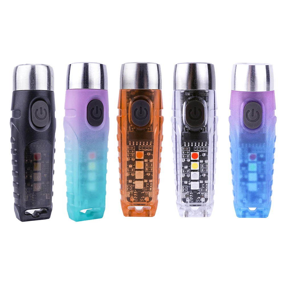 STARYNITE S12 Plus 610lm fluorescent colorful keychain led mini flashlight rechargeable