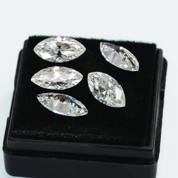 Goldleaf gems Marquise cut loose moissanite stones VVS1 DEF color moissanite GRA Certificate pass diamond tester