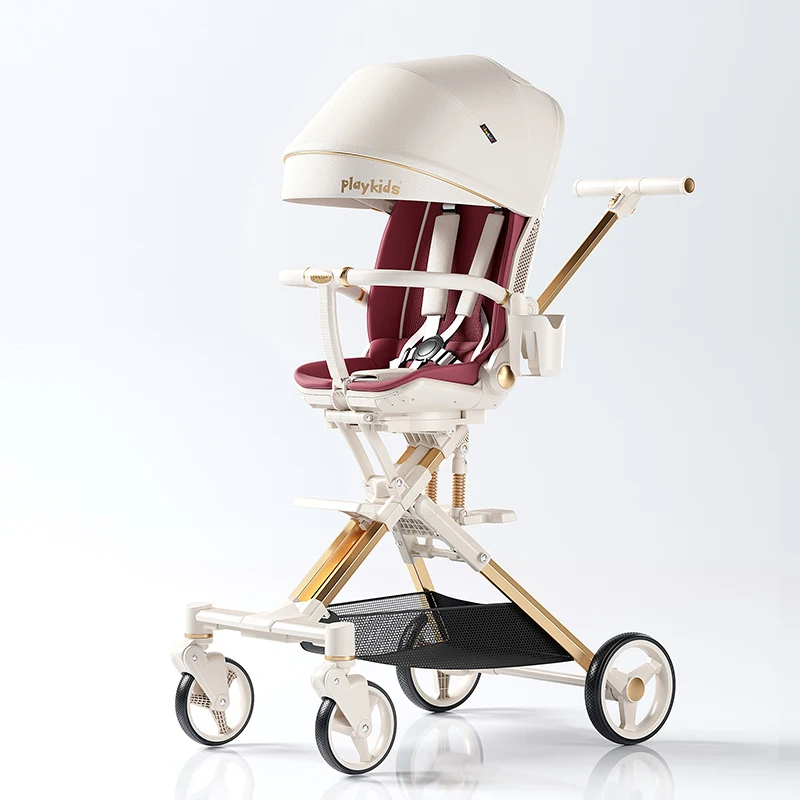 PLAYKIDS 2024 Foldable Baby Stroller For Travel Prams And Smart Baby Stroller For 2 Years Kid