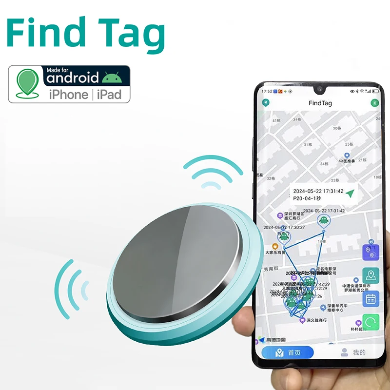Universal Android IOS LBS Positioning IP67 Waterproof Tracking Device Airtag Anti-Lose GPS Pet Tracker For Track Viewing