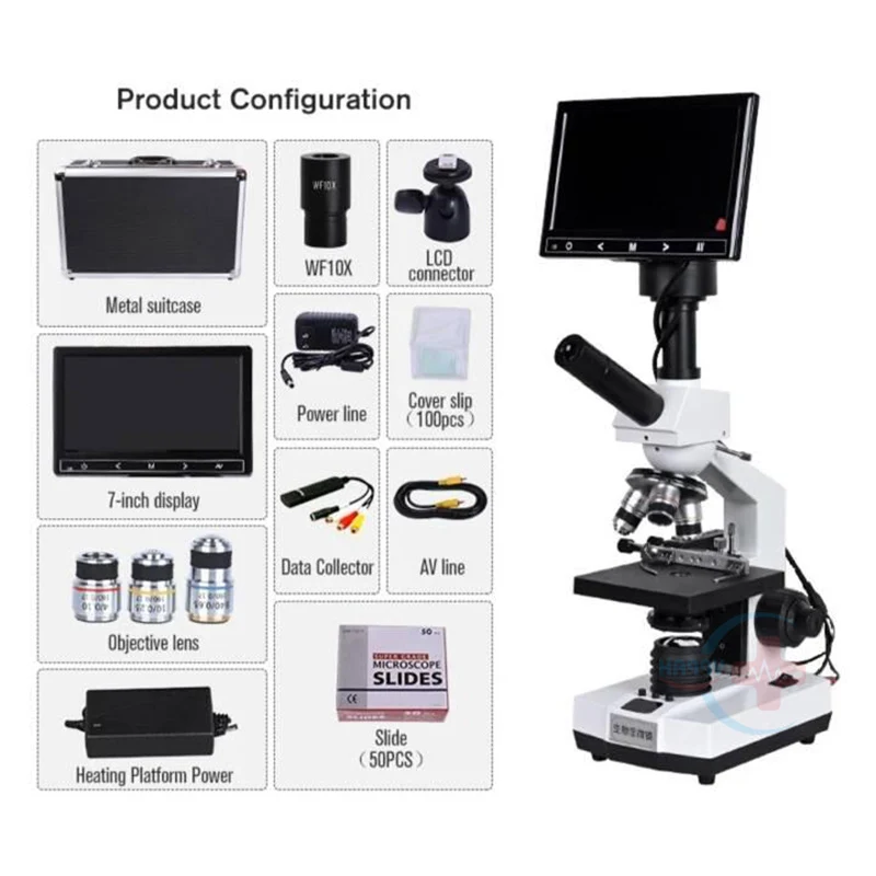 HC-R069 Veterinary Canine Semen Microscope Analyzer Portable Digital LCD Display Biological Semen Microscope For Animal Vet