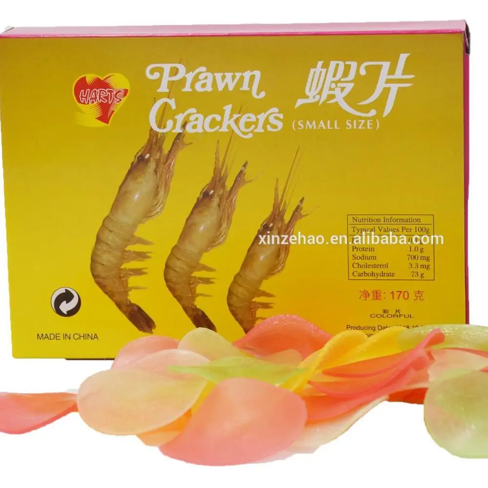 
175g fried Colorful Uncooked Dried Prawn Crackers 