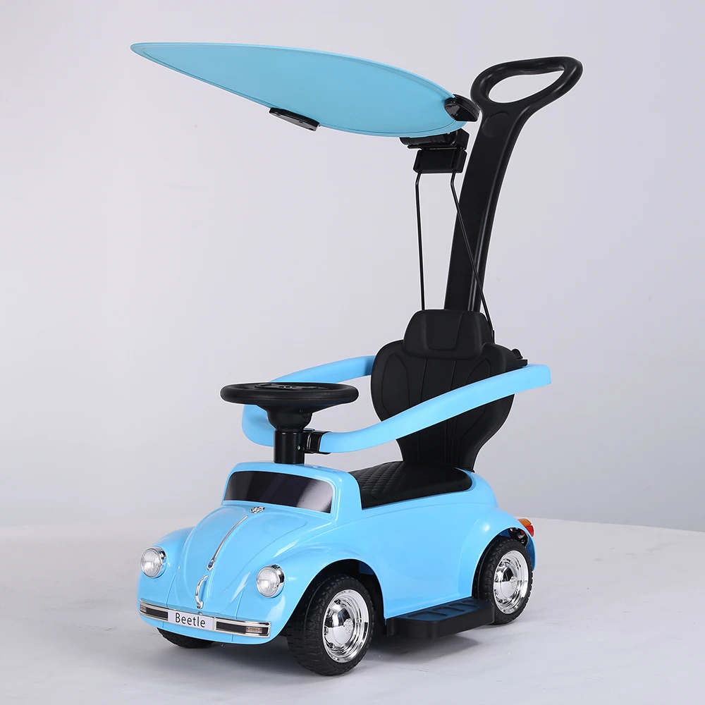License Pink mini car for baby Ride On Car baby electric car with push bar