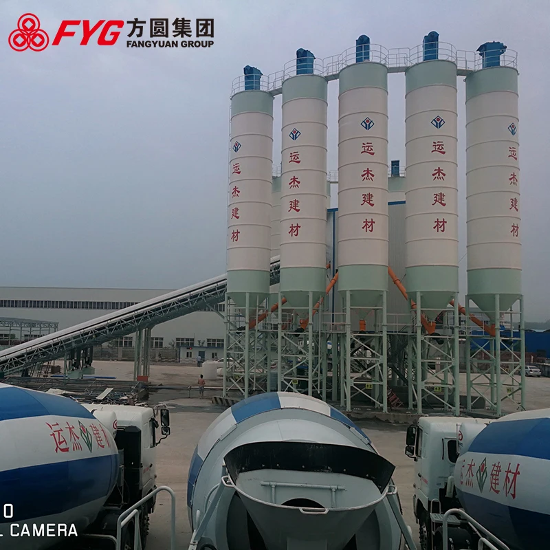 FYG HZS180 Electric Power Type Mixing Plant Conveyor Loading New Condition Production Line Machine Core Components Include Motor