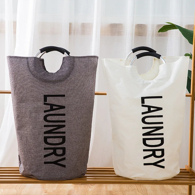 Customizable Blue Oxford Laundry Hamper Organization and Storage Basket for Household Essentials for Home Use