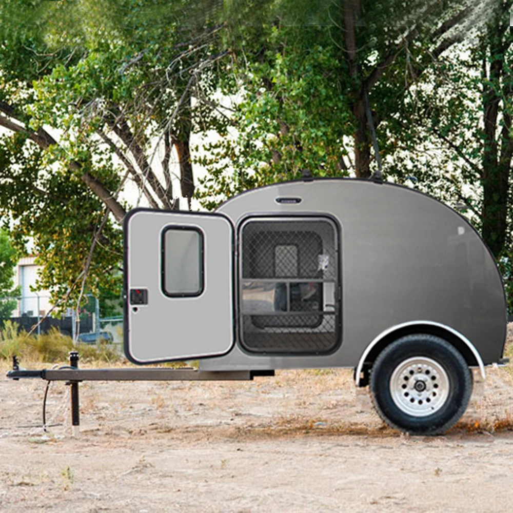 
Factory direct outlets Mini China Mobile Trailer Camper Transportable Teardrop Caravan 
