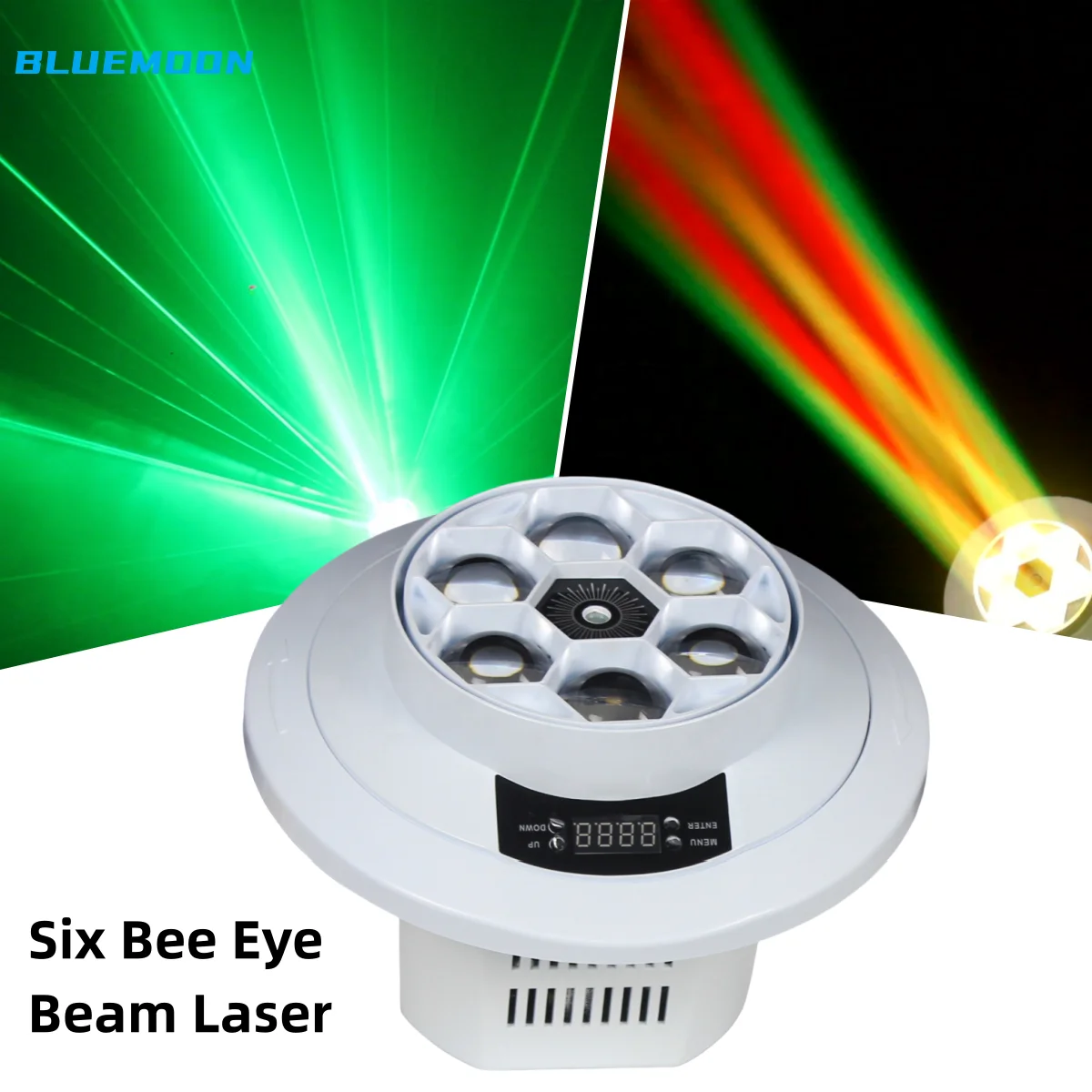 YB012 Wholesale Mini 6 Bee Eye RGBW 4in1 Dj Party LED DMX Stage Embedded Ceiling Light Moving  Beam Laser