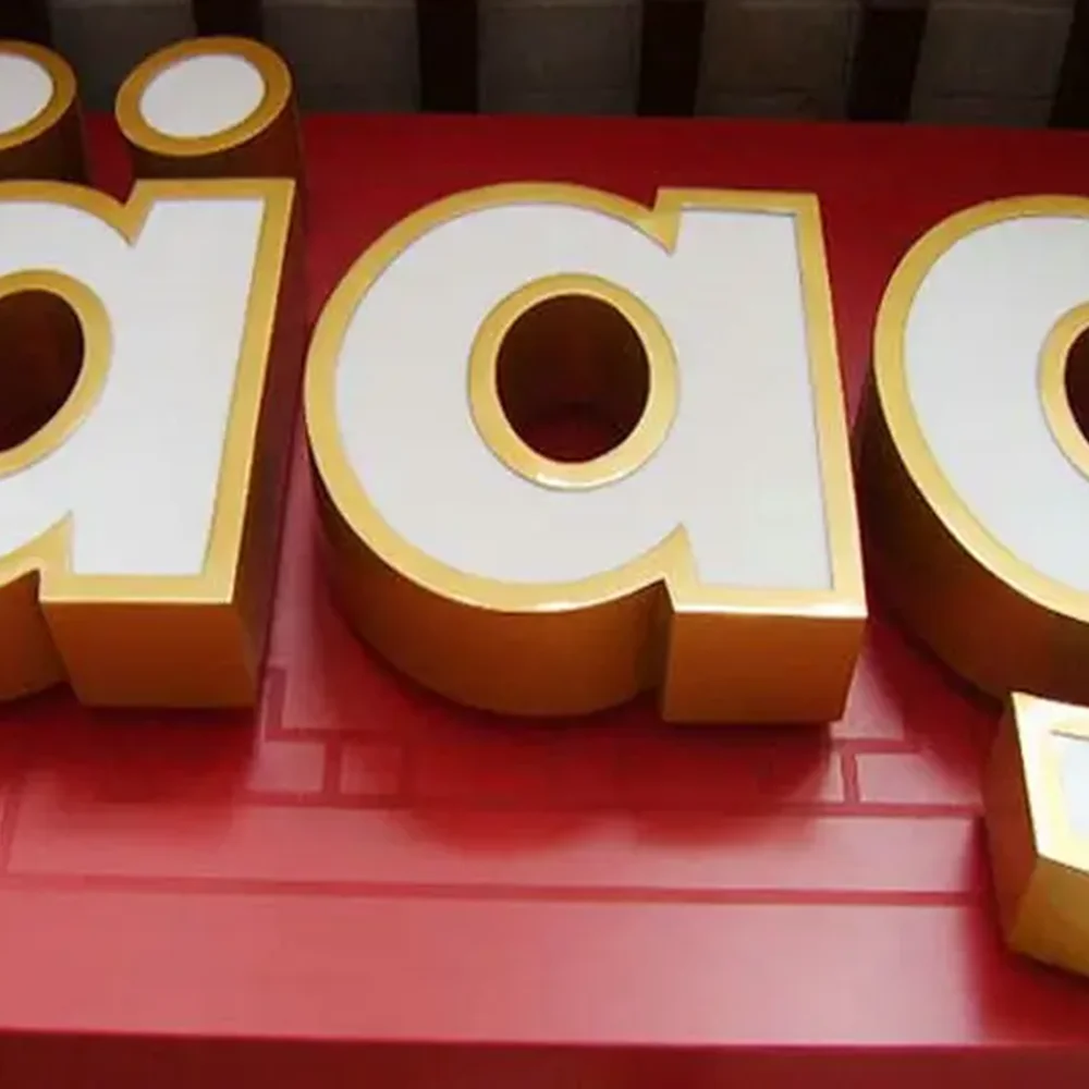 3D Signage Outdoor Light Aluminum Channel Letter Led Manual Bending Trim Cap Strip Sign Channel Letter